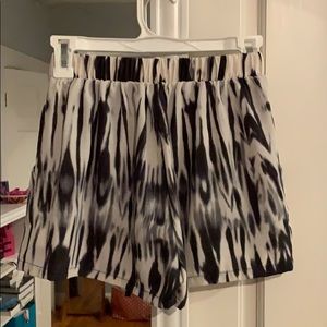 Blue and white patterned shorts